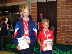 Ric Dengel (Freising) + Florian Ederer (Dachau), Sieger im Doppel der Schüler A-Klasse